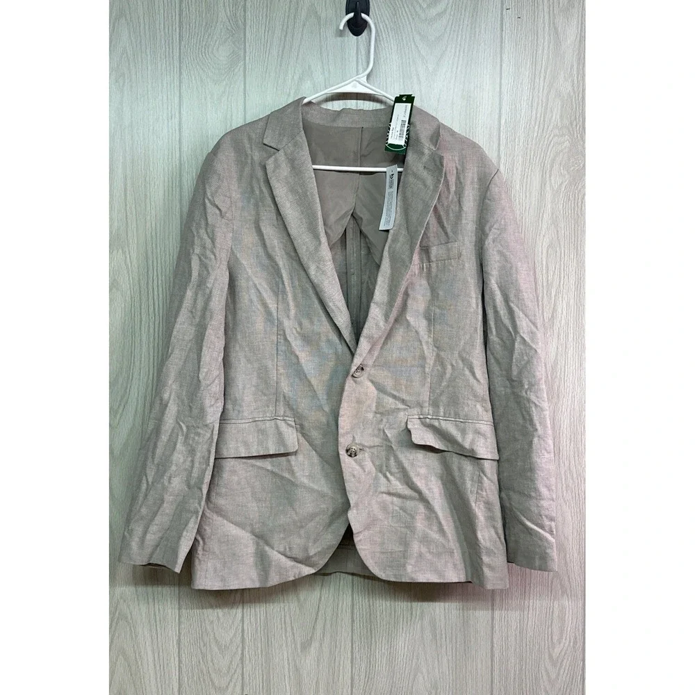 Hawker Rye Mens Linen Refined Suit Separate Blazer Beige Size M New Stitch Fix